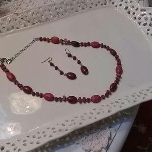 Matching necklace and earrings